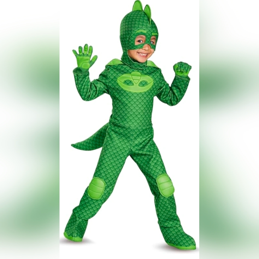 Disguise Deluxe PJ Masks Gekko Costume BNWT